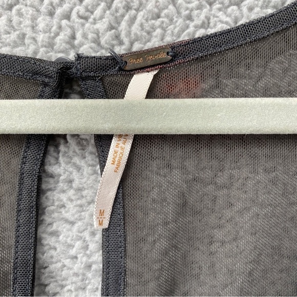 Free People Ditsy Floral Mesh Shimmy Bodycon Dress Sz M - Picture 8 of 10